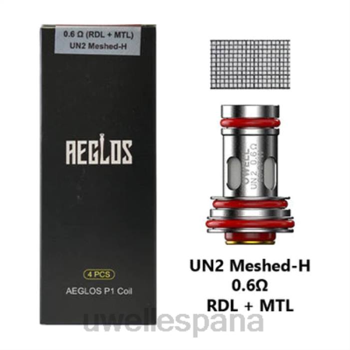 UWELL AEGLOS bobinas | paquete de 4 p1 un2 mallado-h 0.6ohm T60Z270 | VAPORIZADOR UWELL