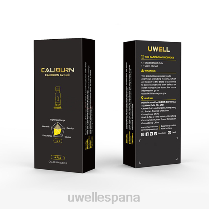 UWELL CALIBURN G2 bobinas | paquete de 4 un2 mallado-h 1.2ohm T60Z2 | UWELL MADRID
