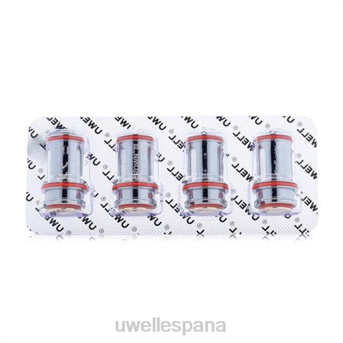 UWELL CROWN 3 bobinas (paquete de 4) 0,4 ohmios T60Z92 | UWELL MADRID