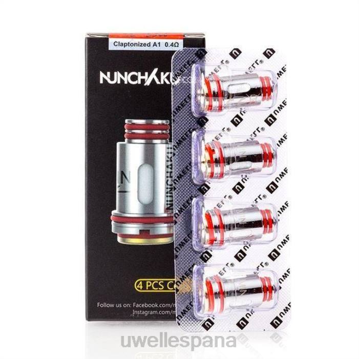 UWELL NUNCHAKU bobinas (paquete de 4) 0,25 ohmios T60Z261 | UWELL ESPAÃ‘A