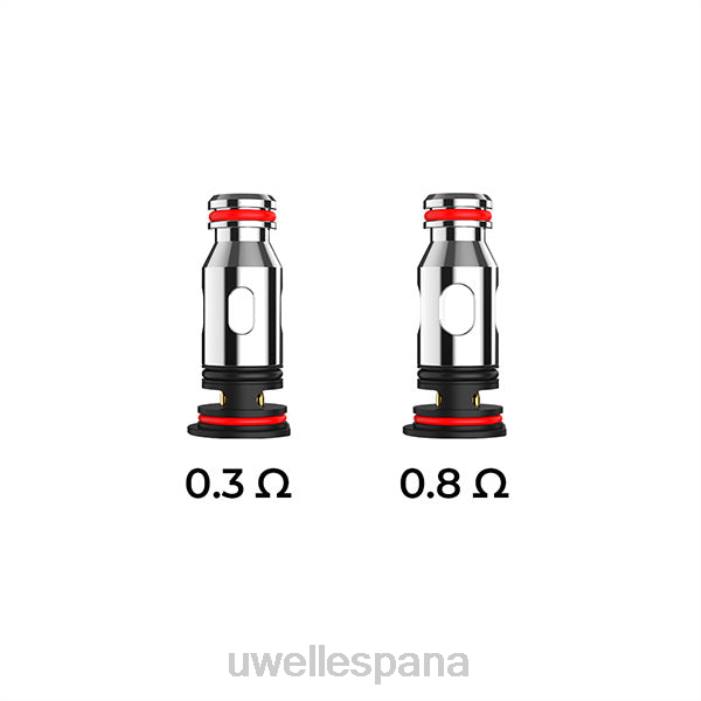 UWELL PA bobinas de repuesto 0,8 ohmios (paquete de 4) T60Z83 | UWELL SPAIN