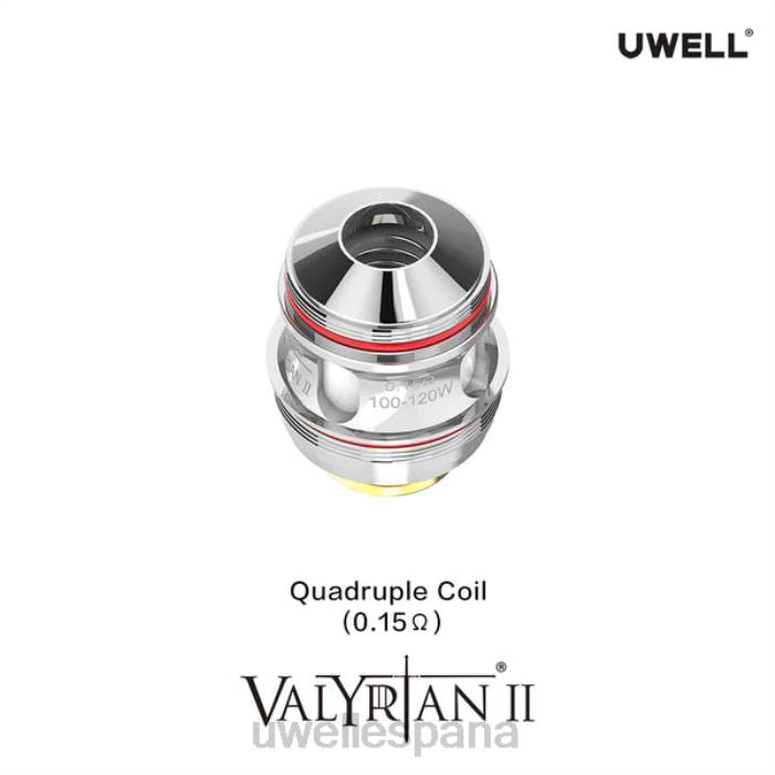UWELL VALYRIAN 2 bobinas de repuesto (paquete de 2) cuádruple 0.15ohm T60Z31 | UWELL ESPAÃ‘A