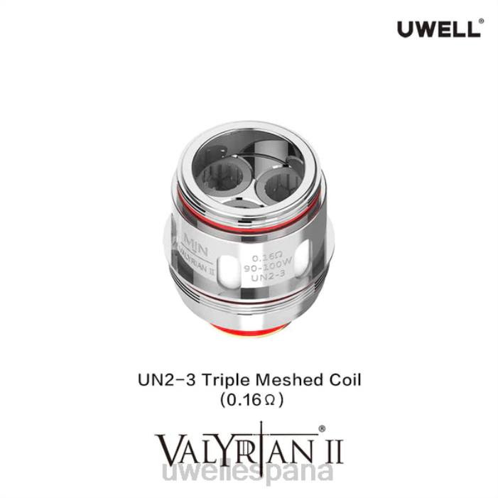 UWELL VALYRIAN 2 bobinas de repuesto (paquete de 2) un2-3 triple malla 0.16ohm T60Z30 | VAPORIZADOR UWELL