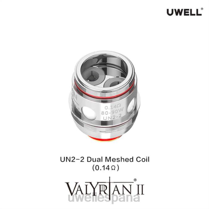 UWELL VALYRIAN 2 bobinas de repuesto (paquete de 2) un2 doble malla 0.14ohm T60Z29 | UWELL SABOR