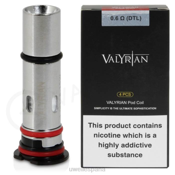 UWELL VALYRIAN bobinas de repuesto de cápsulas (paquete de 4) 0.6ohm dtl T60Z34 | UWELL BARCELONA
