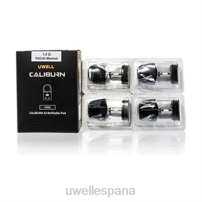UWELL CALIBURN A3 vainas de repuesto | paquete de 4 1,0 ohmios T60Z18 | VAPER UWELL PRECIO