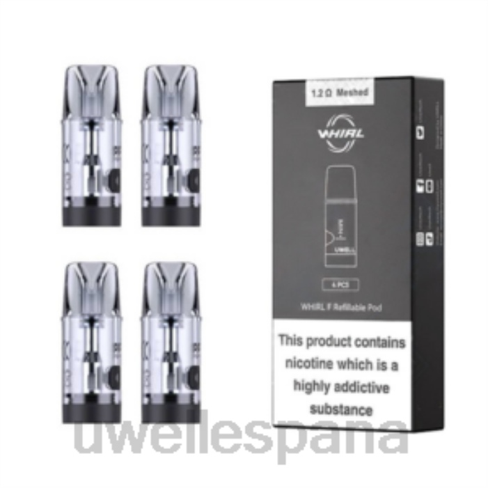 UWELL WHIRL F vainas (paquete de 4) 1,2 ohmios T60Z198 | VAPER UWELL PRECIO