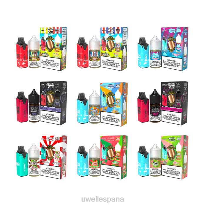 UWELL V6 dispositivo desechable + jugo daddy\'s vapor 30ml - paquete de colaboración clr: azul/flv: sandía manzana 50 mg T60Z205 | UWELL VAPE PRICE