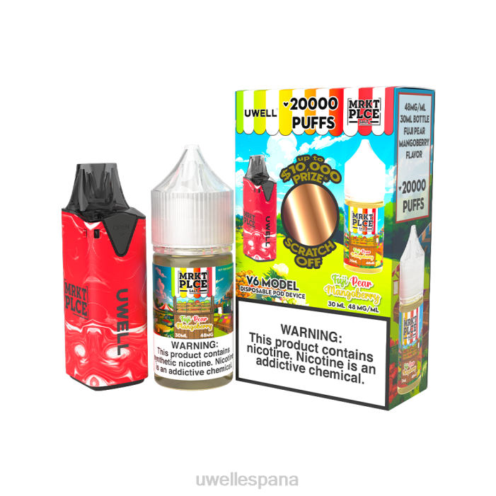 UWELL V6 dispositivo desechable + jugo daddy\'s vapor 30ml - paquete de colaboración clr: cian/flv: menta fresca 50 mg T60Z210 | VAPORIZADOR UWELL